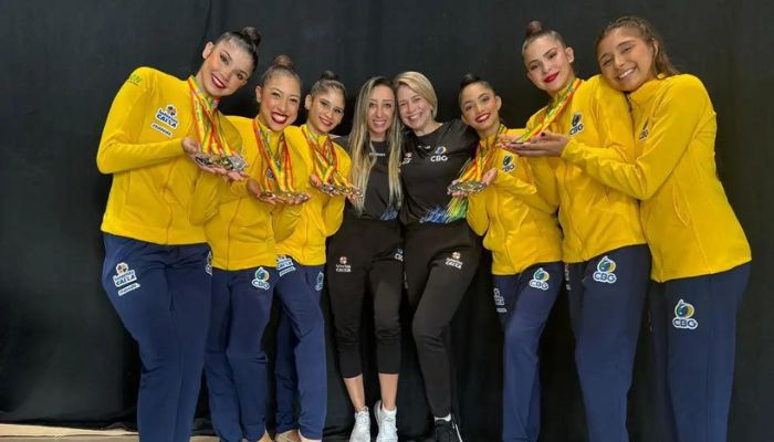 Ginástica Rítmica fatura 1º ouro de 2024 em etapa da Copa do Mundo